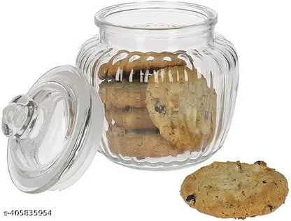 SIDS CREATION (600 Ml -Pack Of 1 Pcs )Glass jar with Air Tight Lid for Herbs Jar,Jam Jar,Cookie Jar,pop Glass jar,Biscuit Glass Jar,Masala Storage Glass Jar