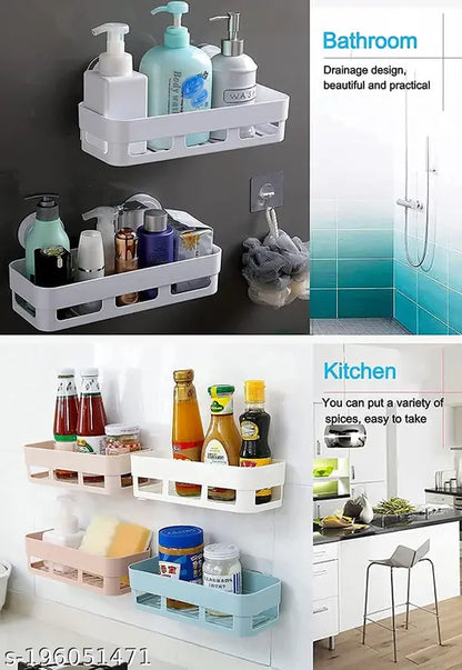 Spice Rack Shelf Wall Container Organizer Organiser/Basket for Boxes Utensils Dishes Plates for Home (Multipurpose Kitchen Storage Shelf Shelves Holder Stand Rack)