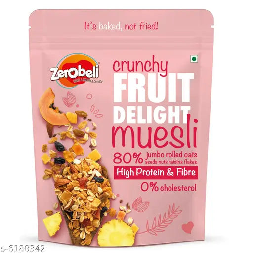 Zerobeli Crunchy Fruit Delight Muesli 425 g