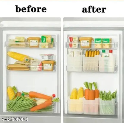 NXTBUY 8Pcs Premium fridge storage Space-saving Refrigerator Side Door Organizer - 1000 ml