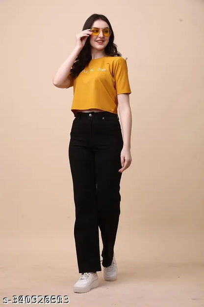 YELLOW CROP Tshirts