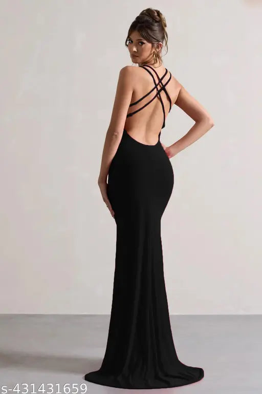 Backless V-neck Bodycon dress for Women