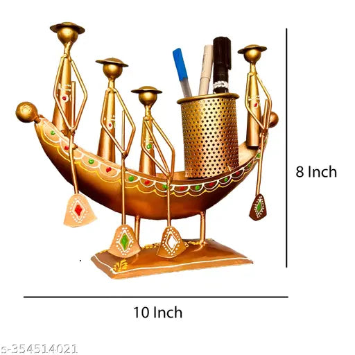 Metal Decorative Boat Pen Stand