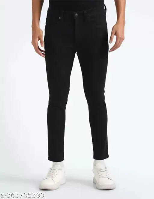 Xenor Men's Slim Black Jeans