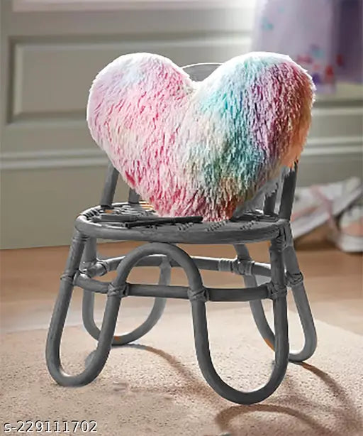 Small Fur Heart Shape Pillow (Tie & Dye)