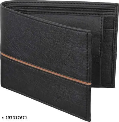 ❤️ BLACK LEATHER WALLET TEN PATTI UNIQUE DESIGN Coin Pocket 2 LONG MONEY COMPARTMENT not EASILY SWIPE REGULAR SIZE USE MEN AND BOYS