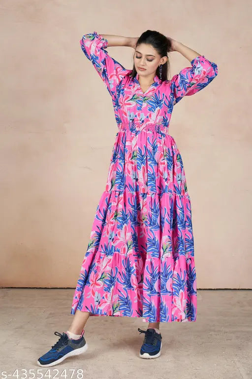 ||Dark Pink western gown for women party wear || Dark Pink maxi dress || party wear latest gowns for women || latest gown design ||gown for women wedding party|| long dress for women|| long gown for women||