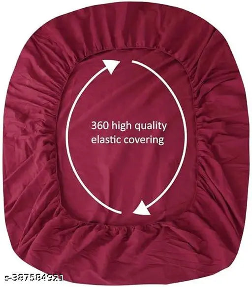 100% Terry Cotton Bed Protector Waterproof for Baby Elastic Fitted Waterproof Mattress Protector Double Bed Size Breathable Bed Cover & Mattress Cover Double Bed (72X78 inch | 6X6.5 feet MAROON) 200 GSM