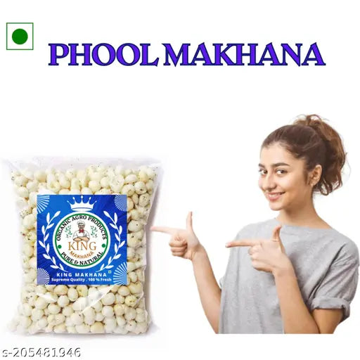 1 kg Jumbo Premium Handpicked Phool Makhana Fox Nuts / Lotus seed pop | Tasty and Healthy