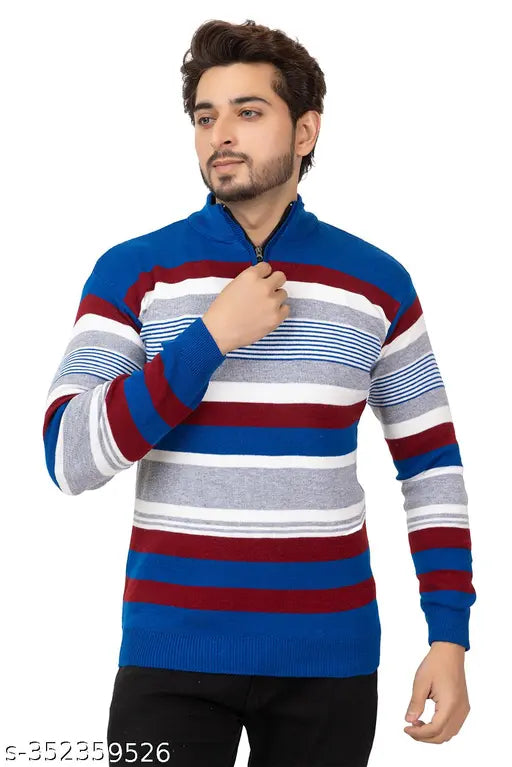 Colorchakra woolen sweater for mens cardigan for winter wear wool pullover