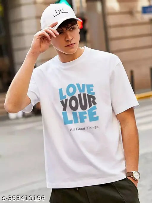 Men Slogan Graphic Tee