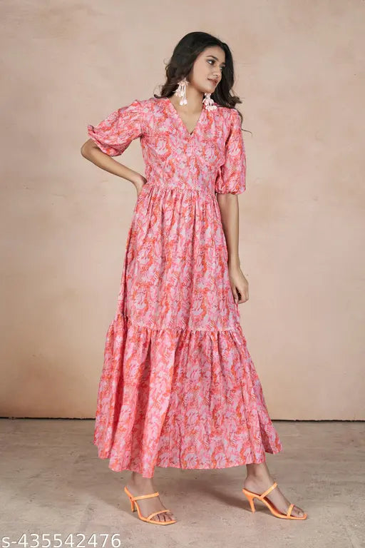 ||Light pink western gown for women party wear || Light pink maxi dress || party wear latest gowns for women || latest gown design ||gown for women wedding party|| long dress for women|| long gown for women||