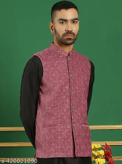 Jainish Jompers Men's Purple Ethnic Jackets