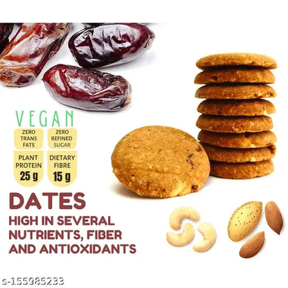 Nutrisnacksbox Healthy Dates & Dry Fruit Nuts Cookies, 300g (Pack of 2 x 150g) | Dates, Almonds, Cashews | No Added Sugar & Maida | Healthy Snacks for Kids