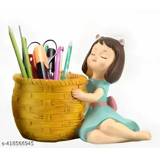 Cute basket resin pots without plants for home decoration and office decoration