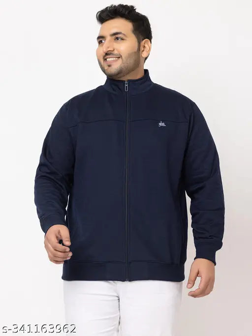 YHA Men's Solid Navy Blue Jackets