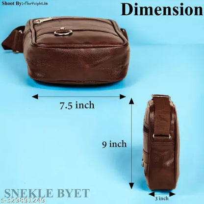 SNEKLE BYET Stylish Professional Casual Synthetic Leather Unisex Bag/Shoulder Bag for Men/Travel Bag/Cross Body Bag/Office Business Bag/Messenger Bag/Stylish Sling Bag for Men & Women