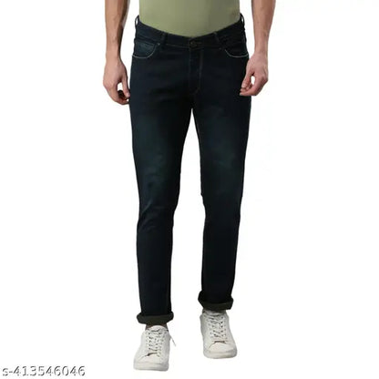 Klub Fox Men's Slim Black Jeans