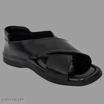 Name : NEW FASHION BLACK SANDAL Name; Sunm man Material : Synthetic Sole Material : PVC Fastening & Back Detail : Slip-On Pattern : Solid Net Quant is dedicated to designing high quality and durable products