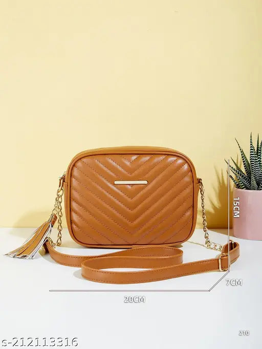 Classic Attractive Women Slingbags(TAN)