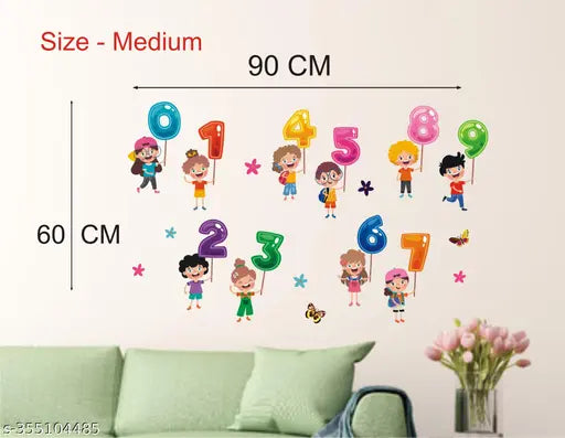 Heaven Decors Stickers 123 Number Children Kids Wall Sticker Wallsticker Size ( Medium )