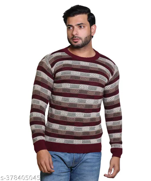 GRAND LINE Men's Full Sleeve Round Neck Sweater