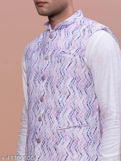 ShowOff Men's Purple Ethnic Jackets