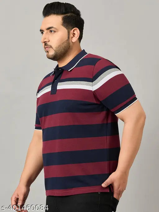 Austivo Men Half Sleeve Striper T-Shirt