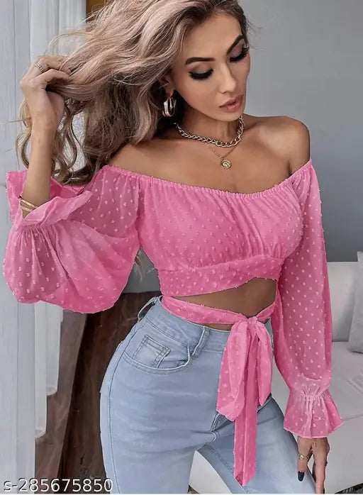 WOMEN WESTERN GEORGETTE TOP