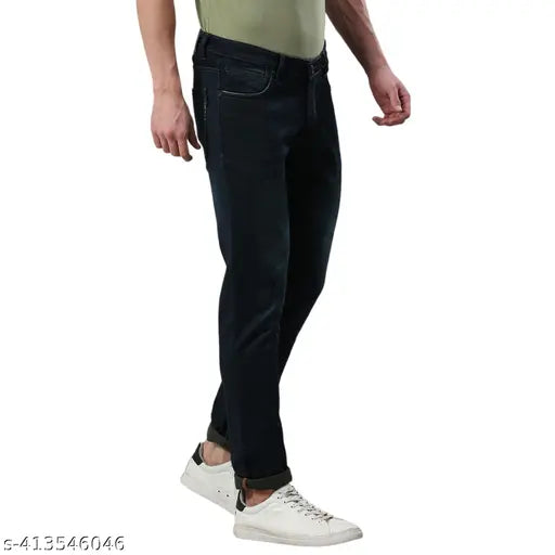 Klub Fox Men's Slim Black Jeans