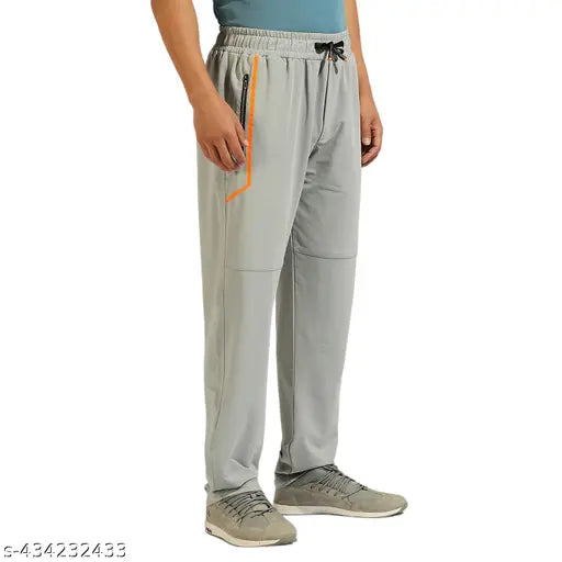 Klub Fox Men's Solid Straight Grey Track Pants