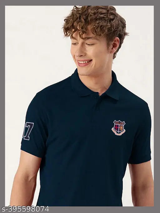 Men Cotton Blend Polo T-Shirt