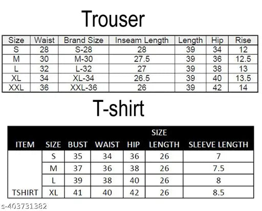 "Stylish Polyester Lycra Top & Bottom Set: Digital Printed T-Shirt + Pocket-Free Trouser for Girl & Women"