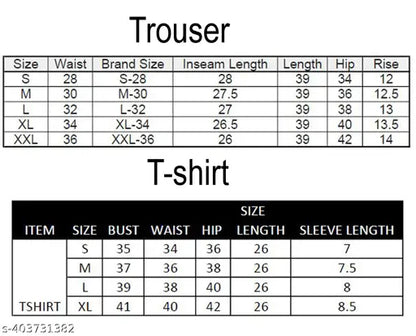 "Stylish Polyester Lycra Top & Bottom Set: Digital Printed T-Shirt + Pocket-Free Trouser for Girl & Women"