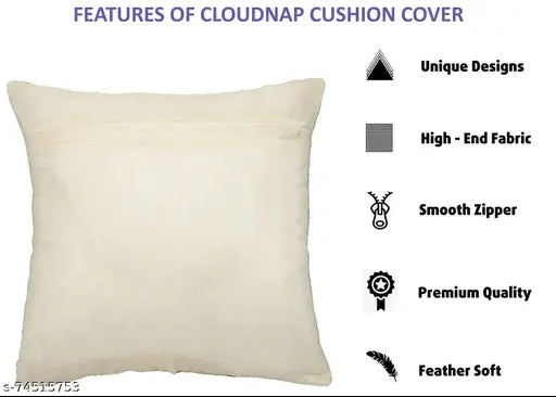 YR PRODUCTION SELF DESIGN CUSHION COVER SET OF 5 ,SIZE 16 inch X 16 inch.