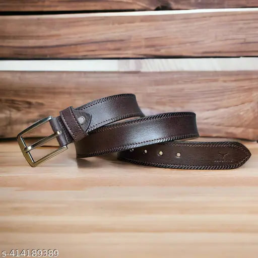 TOROLAND BROWN MEN CASUAL GENUINE LEATHER BELT