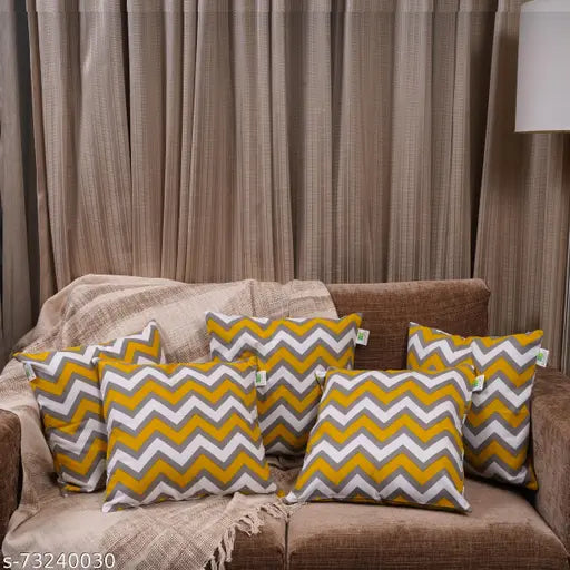 HOMEMONDE Bedroom Cushion Covers Square Pillow Case Decor for Livingroom, 24x24 Inches Yellow