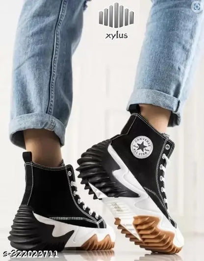 XYLUS Fashionable Lightweight Canvas Black casual Shoes and Sneaker for Men & Boy